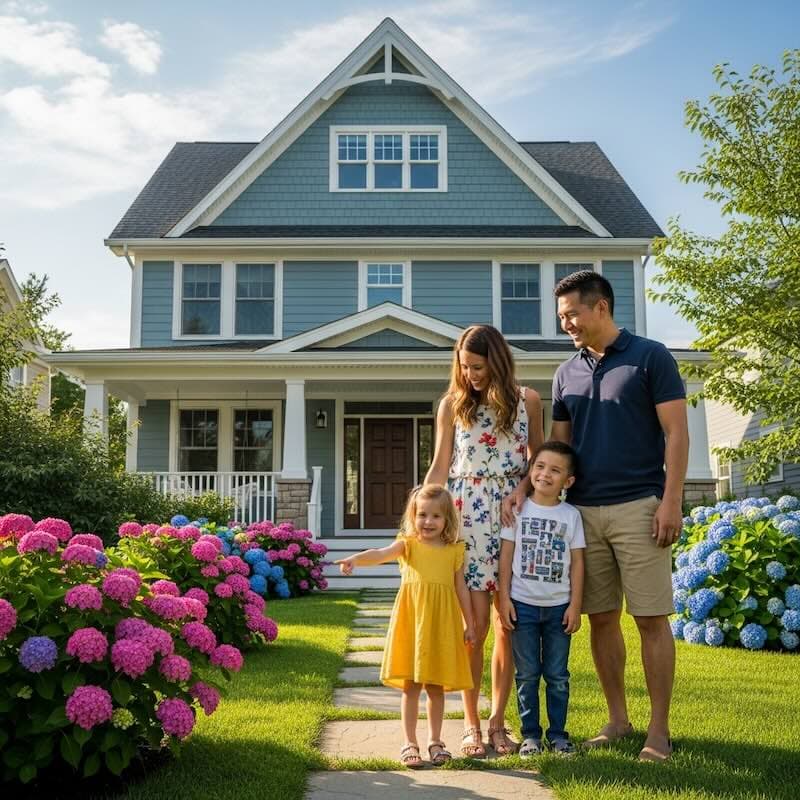 Home with For Sale yard sign